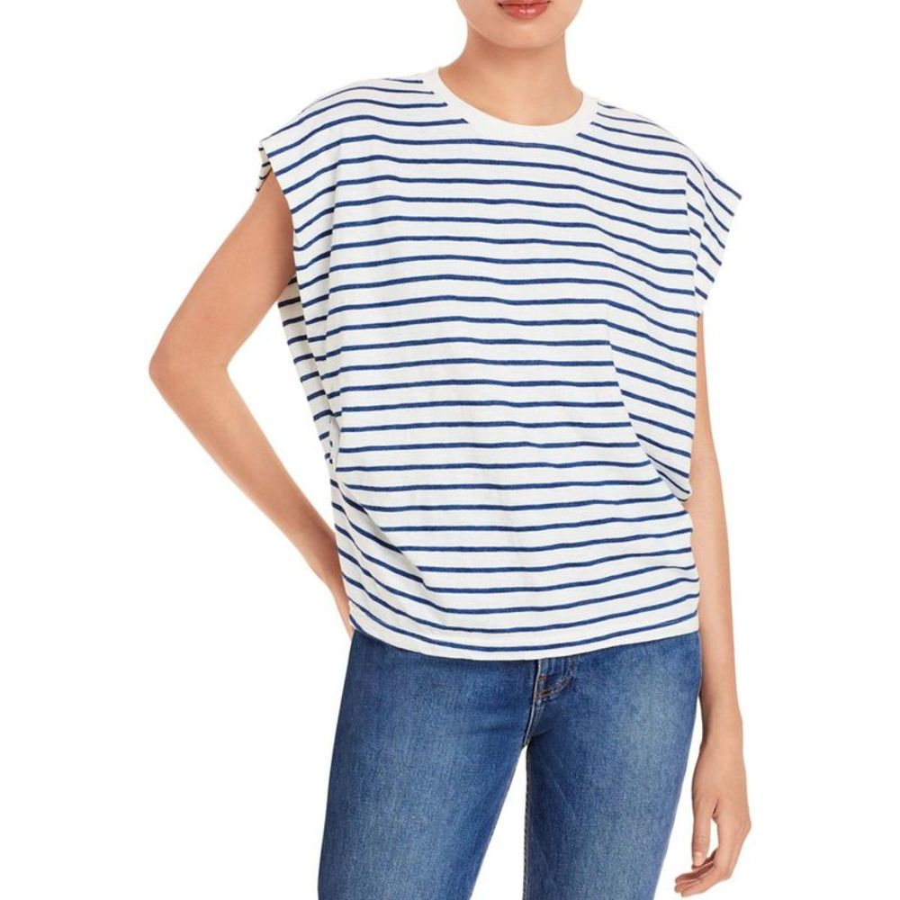 Pistola Blue and White Striped Top